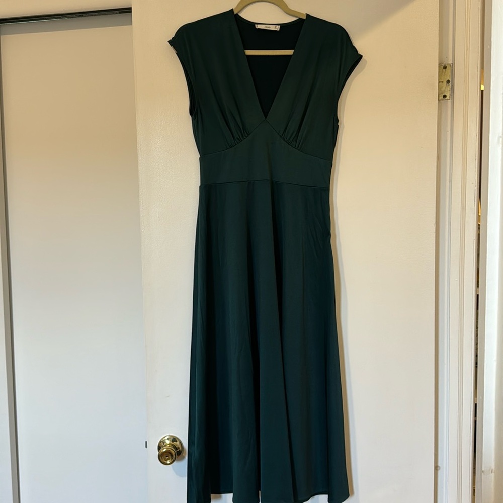 Mango dark green dress - size S